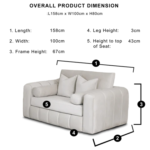 Havana 3+2 Seater Sofa Set – Modern Comfort with French Pleat Styling