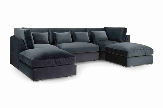 Beatrix Slate U-Shape Corner Sofa