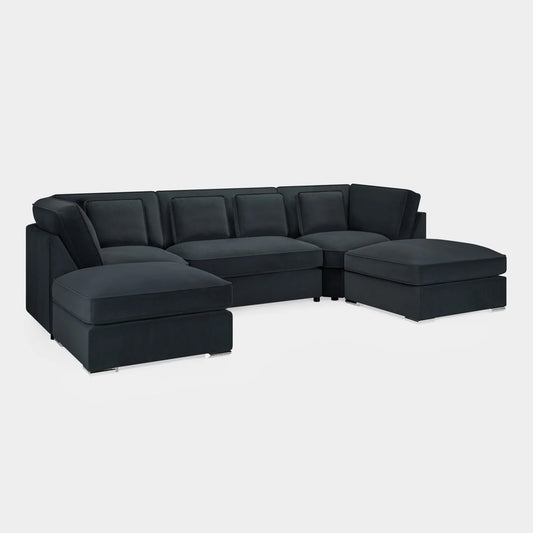Belgravia Sofa Black U Shape Corner
