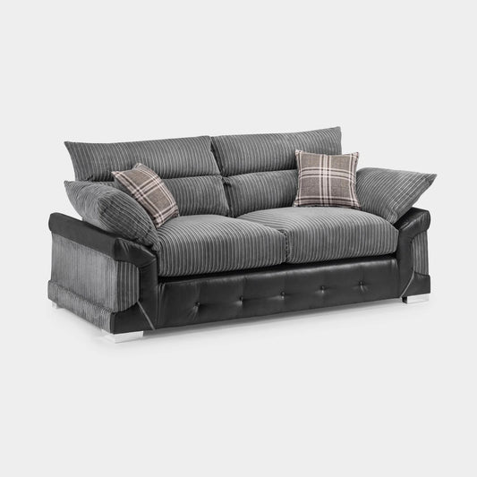 Logan Sofa Black/Grey 2 Seater