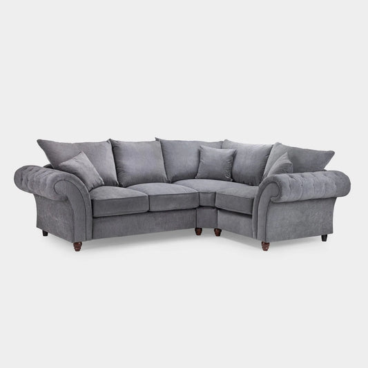Windsor Fullback Sofa Grey Right Hand Facing Corner