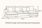 Lilly U-Shaped Corner Sofa – Light Cream