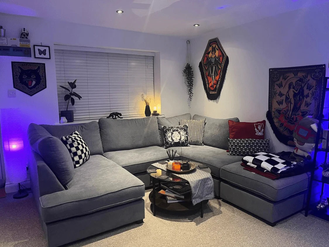 Carnaby Small U-Shape Sofa with Footstool