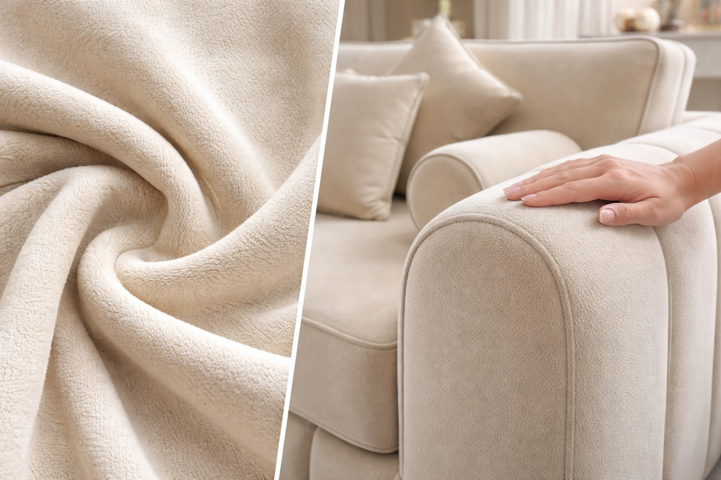 Lilly 3 +2 seater sofa with coffee table in Cream