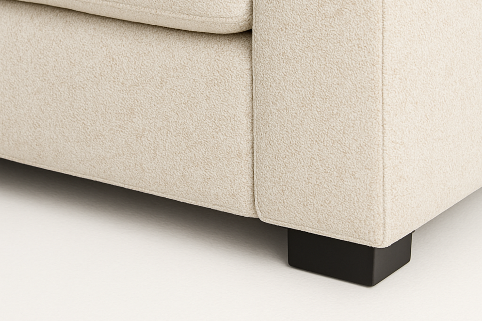 Kingston L-Shape Sectional Sofa – Cream Beige | Modern Minimalist Design