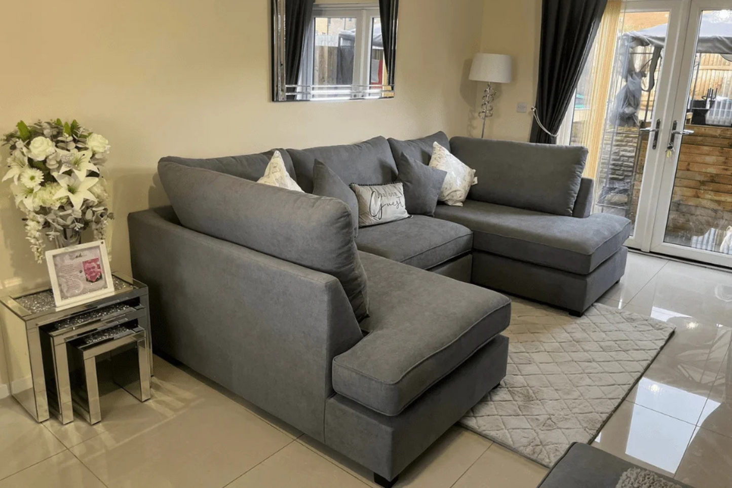 Carnaby Small U-Shape Sofa with Footstool