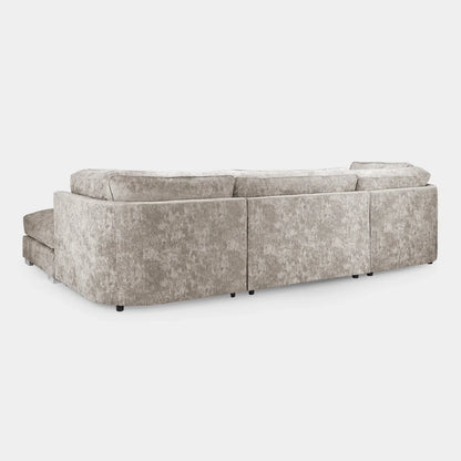 U Shape Sofa Full Back - Truffle