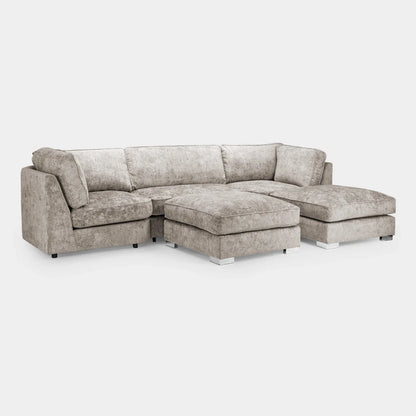 U Shape Sofa Full Back - Truffle