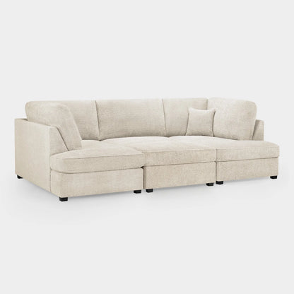 Carnaby Sofa Beige Boucle U Shape Corner