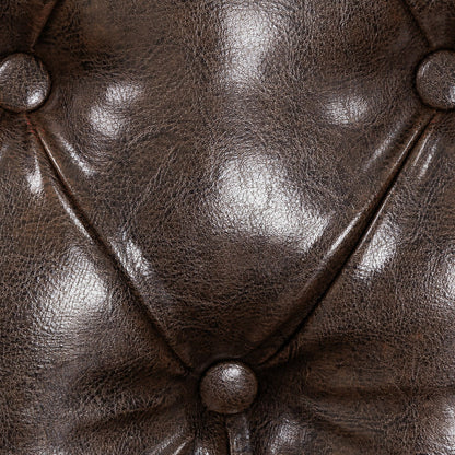 Chesterfield Sofa Brown Large Corner