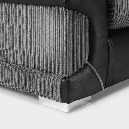Logan Sofa Black/Grey 2 Seater