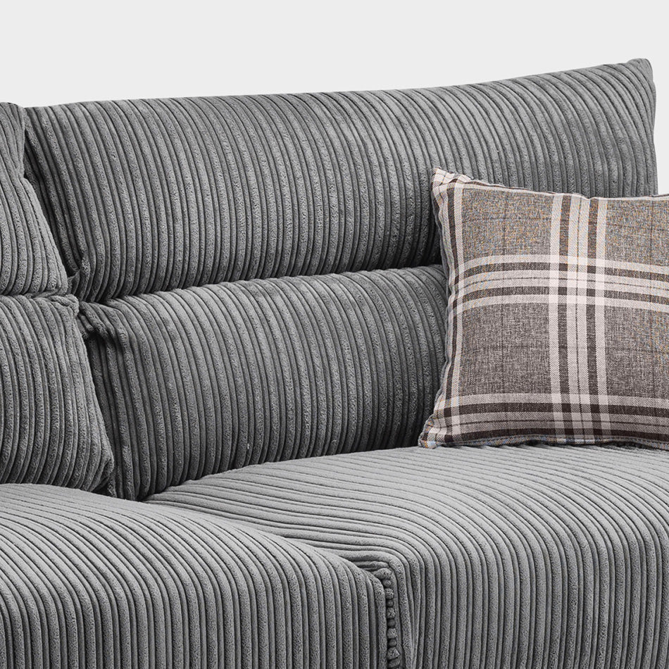 Logan Sofa Black/Grey 2 Seater