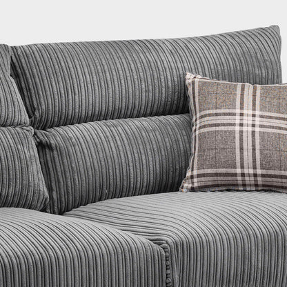 Logan Sofa Black/Grey 2 Seater