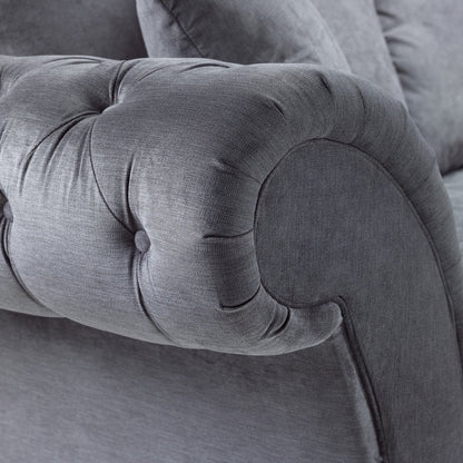 Windsor Fullback Sofa Grey Right Hand Facing Corner